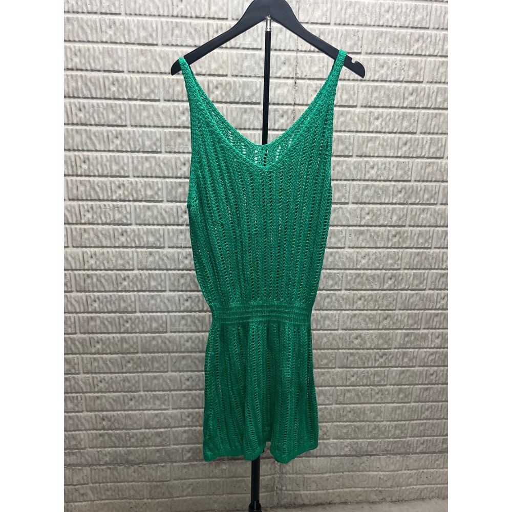 Cupshe Green Crochet Romper Sleeveless V-Neck Beach Coverup XL AA07B3C025RR